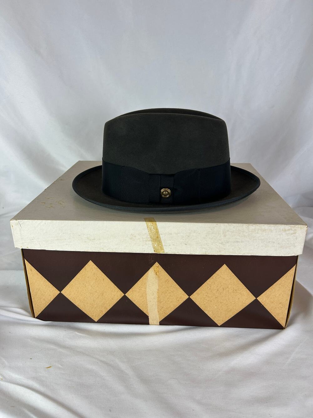 Vintage Beau Brummell Silver Beaver XXX Felt Hat Gray 7 1/8